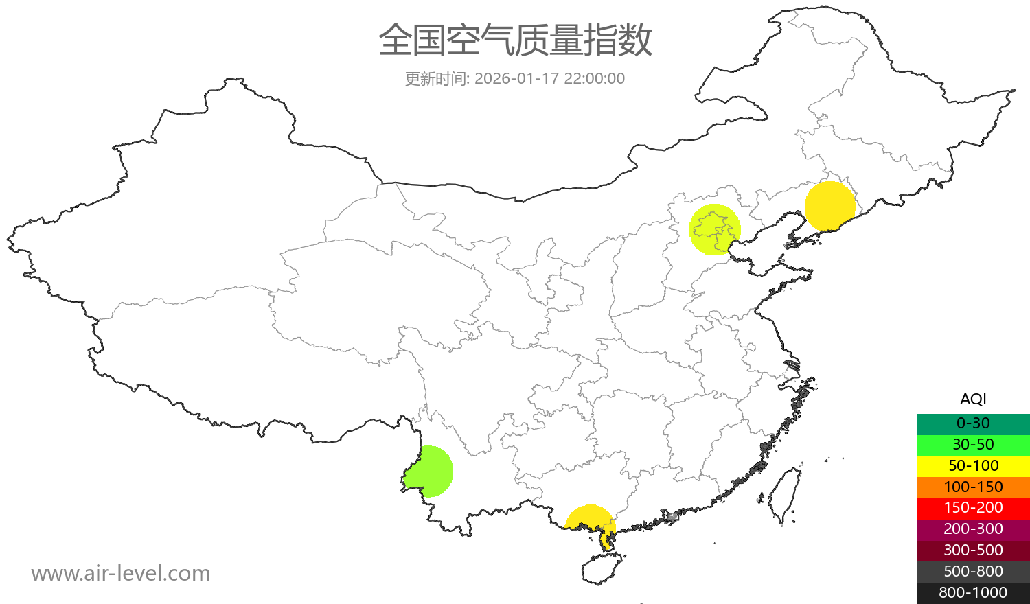 全国空气质量地图