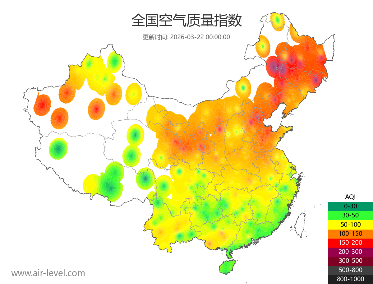 全国空气质量地图